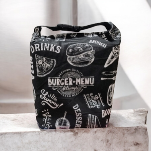 Uzsonnás táska - Rolltop lunch bag - zero waste - táska & tok - uzsonna- & ebéd tartó - ebéd tasak, doboz - Meska.hu