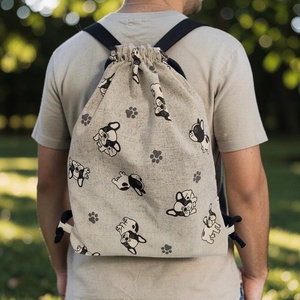 Bulldogos mintás gymbag - tornazsák - táska & tok - hátizsák - tornazsák, gymbag - Meska.hu