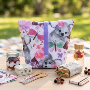 Uzsonnás zsák, táska - lunch bag - táska & tok - uzsonna- & ebéd tartó - ebéd tasak, doboz - Meska.hu