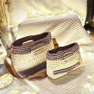 Horgolt anya-lánya táska szett �� - táska & tok - pénztárca & más tok - pénztárca - női pénztárca - Meska.hu