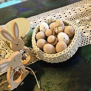 Horgolt pasztell tálca - otthon & életmód - konyhafelszerelés, tálalás - tálalás - tálca - Meska.hu