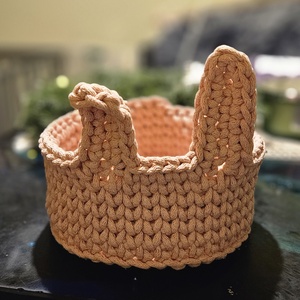 Horgolt nyuszi kosár �� - Meska.hu