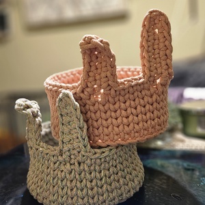 Horgolt nyuszi kosár �� - otthon & életmód - dekoráció - asztal és polc dekoráció - dekorációs tál, tartó - Meska.hu