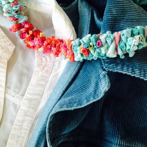 textil nyaklánc - ékszer - nyaklánc - statement nyaklánc - Meska.hu