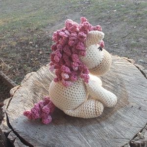 Horgolt póni - játék & sport - plüssállat & játékfigura - ló - Meska.hu