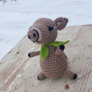 Horgolt vadmalac - játék & sport - plüssállat & játékfigura - malac - Meska.hu