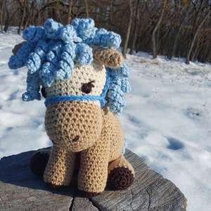 Horgolt póni - játék & sport - plüssállat & játékfigura - ló - Meska.hu