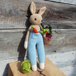 Kertész nyuszi - játék & sport - plüssállat & játékfigura - nyuszi - Meska.hu