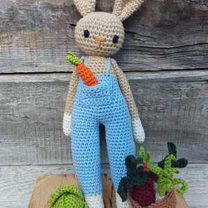 Kertész nyuszi - játék & sport - plüssállat & játékfigura - nyuszi - Meska.hu