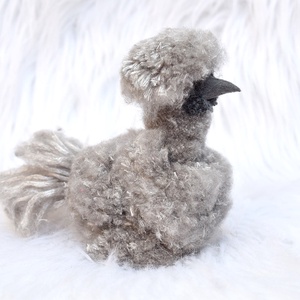 Selyemtyúk - szürke/ezüst - otthon & életmód - dekoráció - dísztárgy - Meska.hu