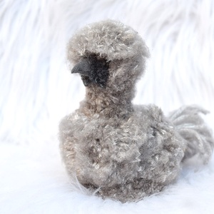 Selyemtyúk - szürke/ezüst - otthon & életmód - dekoráció - dísztárgy - Meska.hu