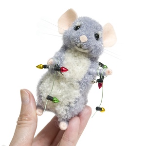 Csincsilla fényfüzérrel - csillogó - Meska.hu