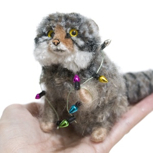 Manul fényfüzérrel - otthon & életmód - dekoráció - dísztárgy - Meska.hu