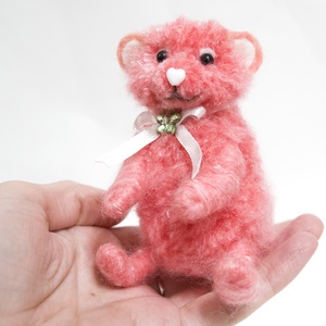 Pom - Teddy maci - rózsaszín - Meska.hu