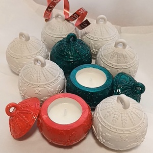 Karácsony gömb illatgyertya - Meska.hu