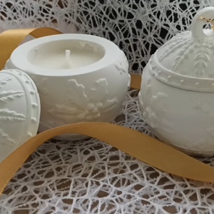 Karácsony gömb illatgyertya - karácsony - adventi díszek - adventi gyertyadíszek és koszorúdíszek - Meska.hu