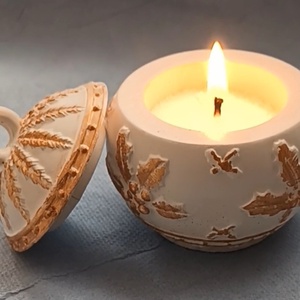 Karácsony gömb illatgyertya - karácsony - adventi díszek - adventi gyertyadíszek és koszorúdíszek - Meska.hu