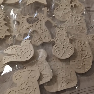 festhető, kerámia karácsonyfadíszek (9db/csomag) - diy (csináld magad) - egységcsomag - Meska.hu