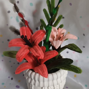 Zsenília csokor - otthon & életmód - virágdekoráció - virágok - virágcsokor - Meska.hu