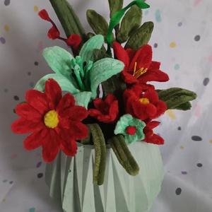 Zsenília csokor - otthon & életmód - virágdekoráció - virágok - virágcsokor - Meska.hu