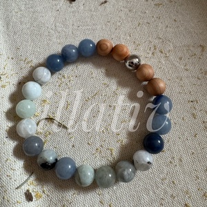 Aroma karkötő - nyugalom kertje, Ékszer, Karkötő, Ásványkarkötő, Ékszerkészítés, Gyöngyfűzés, gyöngyhímzés, MESKA