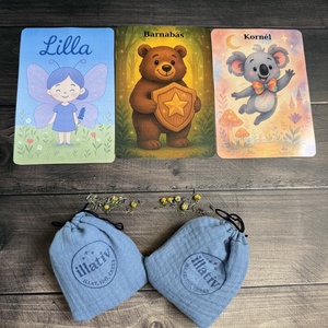 Gyógynövényes pamutgéz zsák szett gyerekeknek - kék színben, Játék & Sport, Ovis felszerelés, Ovis párna, kispárna, Varrás, MESKA