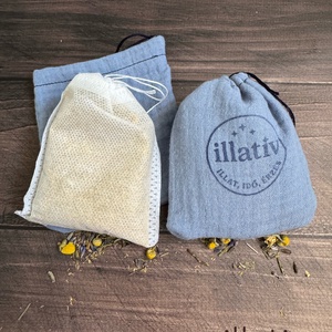 Gyógynövényes pamutgéz zsák szett gyerekeknek - kék színben - játék & sport - ovis felszerelés - ovis párna, kispárna - Meska.hu