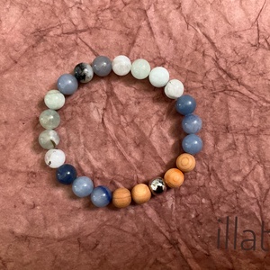 Aroma karkötő - nyugalom kertje, Ékszer, Karkötő, Ásványkarkötő, Ékszerkészítés, Gyöngyfűzés, gyöngyhímzés, MESKA