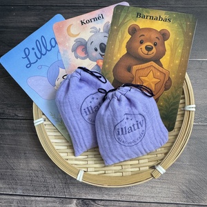 Levendula és Kamilla puha zsákban gyerekeknek 3 db mesekártyával, Otthon & Életmód, Gyertya, illat, aroma, Illatzsák, Varrás, MESKA