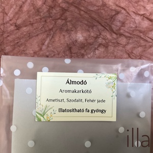 Ásványkarkötő illatosítható fa gyönggyel - Álmodó  - ékszer - karkötő - ásványkarkötő - Meska.hu