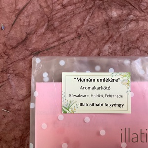 Ásványkarkötő illatosítható fa gyönggyel -�  Emlékőr - ékszer - karkötő - ásványkarkötő - Meska.hu