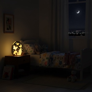 Mesefény tojás - pillangós éjjeli fény mesekártyával  - ünnepi díszek, dekorációk - húsvéti díszek és dekorációk - húsvéti tojás, hímestojás - Meska.hu