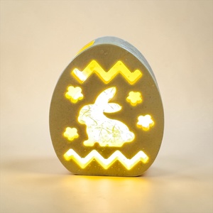Mesefény tojás - nyuszis éjjelifény mesekártyával, Ünnepi díszek, dekorációk, Húsvéti díszek és dekorációk, Húsvéti ajtódísz, kopogtató, , MESKA