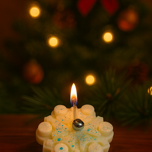 Csillámpehely-illatgyertya, Karácsony, Karácsonyi lakásdekoráció, Karácsonyi illatgyertya, mécses, Gyertya-, mécseskészítés, MESKA