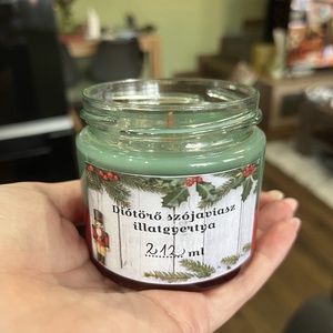 Diótörő szójaviasz illatgyertya 212 ml, Karácsony, Karácsonyi lakásdekoráció, Karácsonyi illatgyertya, mécses, , MESKA