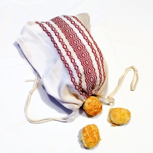 Kézzel szövött, pamut kenyereszsák - 0,5 kg, Otthon & Életmód, Konyhafelszerelés, tálalás, Konyhai tárolás, Kenyértartó, Szövés, MESKA