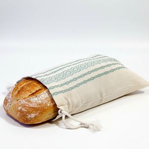 Kézzel szövött, pamut kenyereszsák - 0,5 kg - otthon & életmód - konyhafelszerelés, tálalás - konyhai tárolás - kenyértartó - Meska.hu