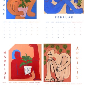 2024-es falinaptár A4 - otthon & életmód - dekoráció - fali és függő dekoráció - falinaptár & öröknaptár - Meska.hu