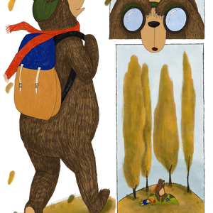 Kiránduló Maci - Meska.hu