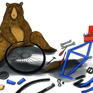 Bicikli szerelő Maci - Meska.hu