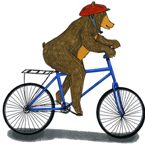 Bicikliző Maci - Meska.hu