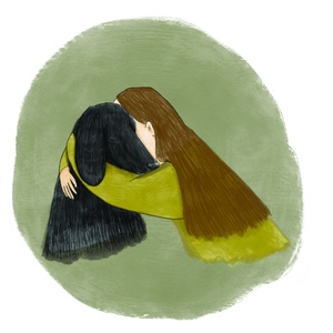 Lány kutyával - Meska.hu