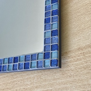 Mozaik tükör - kék csillámos üveg kristálymozaikkal, Otthon & Lakás, Dekoráció, Tükör, Mozaik, MESKA