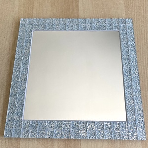 Mozaik tükör - ezüst csillámos üveg kristálymozaikkal - otthon & életmód - dekoráció - tükör - Meska.hu