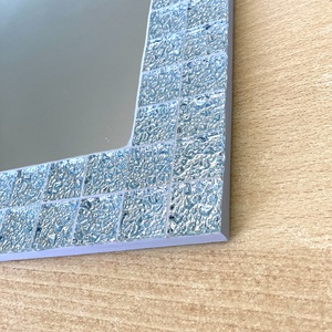 Mozaik tükör - ezüst csillámos üveg kristálymozaikkal - otthon & életmód - dekoráció - tükör - Meska.hu