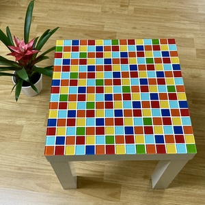 Mozaik asztal, kisasztal - bohó színes, Otthon & Lakás, Bútor, Asztal, Mozaik, MESKA