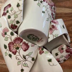 Zsolnay mentett darabok - porcelán nyaklánc - pici medál nemesacél lánccal - ékszer - nyaklánc - medálos nyaklánc - Meska.hu
