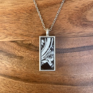 Szász Endre mentett darabok - nyaklánc - szögletes medál nemesacél lánccal - ékszer - nyaklánc - medálos nyaklánc - Meska.hu