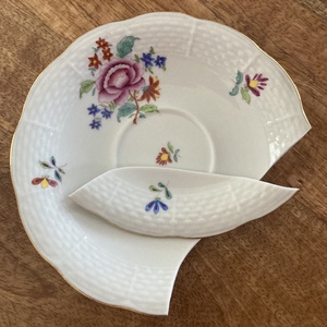 Herendi mentett darabok - nemesacél karperec porcelán virágos - 3 méretben - ékszer - karkötő - karkötő medállal - Meska.hu