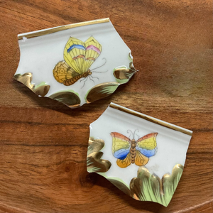 Aranyozott medál - Herendi mentett darabok - pillangós medál vagy nyaklánc - ékszer - nyaklánc - medálos nyaklánc - Meska.hu